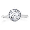 Bezelio Diamond Ring bezel setting halo diamond engagement ring