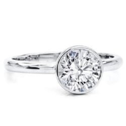 Diamanten verlovingsring Classic Bezel Set Solitaire