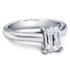 Engagement Ring - Classic Emerald Cut Diamond Ring white Gold 18k Platinum in Antwerp Diamond World Centre
