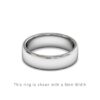 Traditional Double Flat Court Wedding Band White Gold 6mm