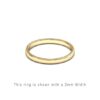Traditional Double Flat Court Wedding Band Yellow Gold 2mm