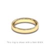 Traditional Double Flat Court Wedding Band Yellow Gold 4mm
