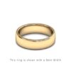 Traditional Double Flat Court Wedding Band Yellow Gold 6mm
