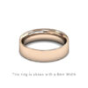 Traditional Flat Court Wedding Band Rose Gold 2mm Curved | Gouden Ring Trouwring Vriendschapsring Plat karaat 18kt 18ct solid trouwringen in Antwerpen kopen Antwerp golden rings friend rings wedding bands 6mm rose gold thick heavy