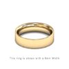 Traditional Flat Court Wedding Band Rose Gold 2mm Curved | Gouden Ring Trouwring Vriendschapsring Plat karaat 18kt 18ct solid trouwringen in Antwerpen kopen Antwerp golden rings friend rings wedding bands yellow platinum geel gold goud 6mm thick