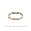 Traditional Wedding Band Rose Gold 2mm Curved 2 Comfort Fit Trouwring Roos Goud Juwelier in Antwerpen