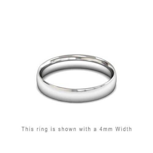 Traditional Wedding Band Rose Gold 2mm Curved 2 Comfort Fit Trouwring Wit Goud Juwelier in Antwerpen 4mm breed