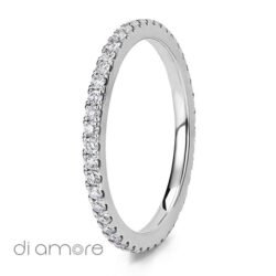 Ava Thin Full Eternity Ring Yellow White Rose Gold Roze Goud Volle Trouwring Trouwringen Antwerp Belgie Belgium handmade jewelry fine certified bourse diamonds diamanten