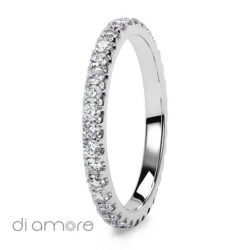 Wit Goud Witte Ava Medium 2mm Full Eternity Ring Yellow White Rose Gold Roze Goud Volle Trouwring Trouwringen Antwerp Belgie Belgium handmade jewelry fine certified bourse diamonds diamanten