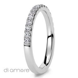 Half Eternity White Diamond white Gold 18k Alliance Eternal Diamond Rings Antwerp Bling medium Ava 2mm