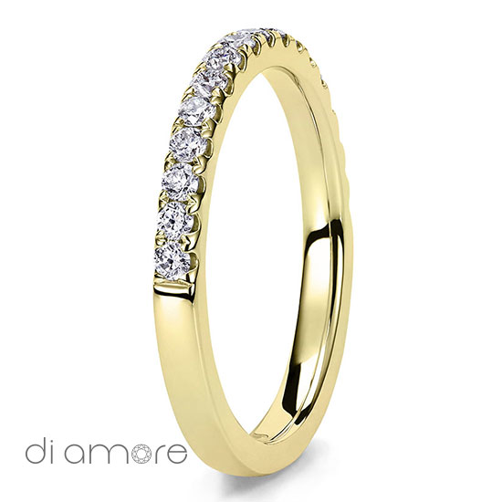 2mm Ava Med Yellow Eternity Ring Diamant Eternity Ring for women