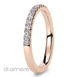 Rose Pink Gold Halve Half Eternity White Diamond white Gold 18k Alliance Eternal Diamond Rings Antwerp Bling thin Ava 1.5mm Yellow Diamonds Antwerp Eternity Wedding Band Trouwring met diamanten diamant Rose Roze 2mm