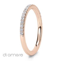 Geel Goud Halve Half Eternity White Diamond white Gold 18k Alliance Eternal Diamond Rings Antwerp Bling thin Ava 1.5mm Yellow Diamonds Antwerp Eternity Wedding Band Trouwring met diamanten diamant Rose Roze