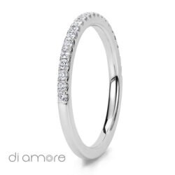 Half Eternity White Diamond white Gold 18k Alliance Eternal Diamond Rings Antwerp Bling thin Ava 1.5mm