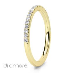 Geel Goud Halve Half Eternity White Diamond white Gold 18k Alliance Eternal Diamond Rings Antwerp Bling thin Ava 1.5mm Yellow Diamonds Antwerp Eternity Wedding Band Trouwring met diamanten diamant
